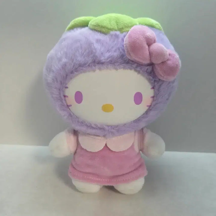 [BUNJANG] Sanrio Hello Kitty Fruit Mangosteen Plush Keychain / 산리오 헬로키티 푸르츠 과일 인형 키링