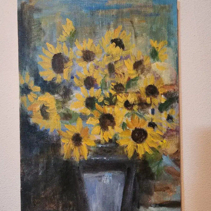 [BUNJANG] Kim Sun-yong Sunflower Oil Painting (6-Ho) / 햇살을 머금은 찬란한 빛, 김선용 작가의 해바라기 유화