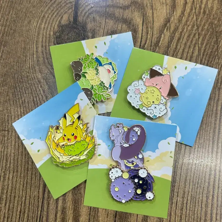 [BUNJANG] Leesak Pokemon Badge Set / 이삭 포켓몬뱃지