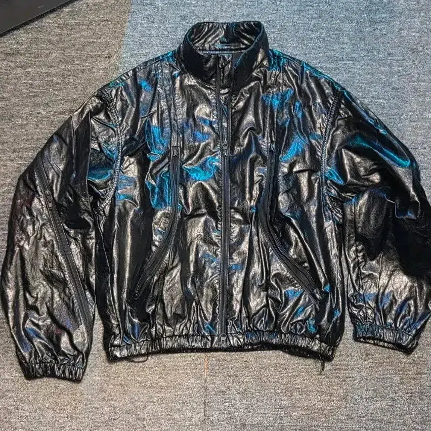 [BUNJANG] COER Multi Zip-up Leather Blouson Jacket / 쿠어 멀티 집업 레더 블루종