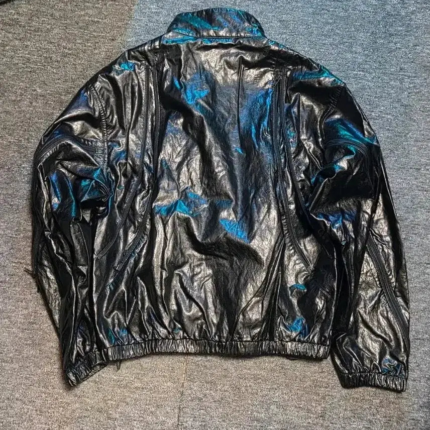 [BUNJANG] COER Multi Zip-up Leather Blouson Jacket / 쿠어 멀티 집업 레더 블루종