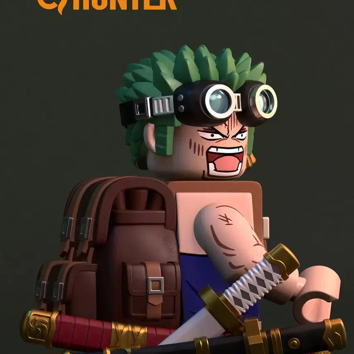 [BUNJANG] Hunter Studio Custom Zoro Minifigure / 헌터 원피스 조로 커스텀 레고 미니 피규어 풀구성