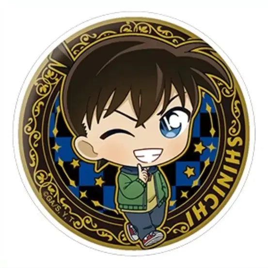 [BUNJANG] Detective Conan Shinichi Kudo Gold Emblem Badge / 명탐정 코난 랜덤 금장 뱃지 남도일