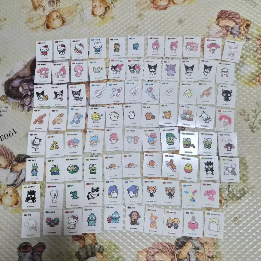 [BUNJANG] Sanrio Sticker Collection Bundle / 산리오 띠부씰 86장 일반씰 일괄판매합니다