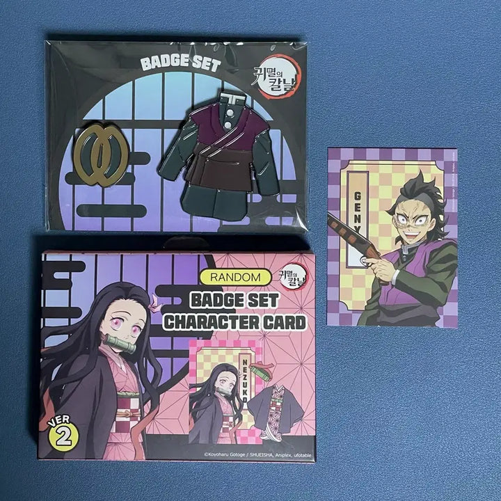 [BUNJANG] CGV Demon Slayer: Kimetsu no Yaiba Character Card Badge Set Ver.2 Shinazugawa Genya / CGV 귀멸의 칼날 캐릭터 카드 뱃지 세트 VER.2 시나즈가와 겐야