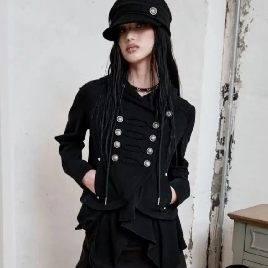 [BUNJANG] NOT KNOWING Napoleon Layered Hooded Jacket / 낫노잉 나폴레옹 후드 자켓 Layered Nepoleon Hood