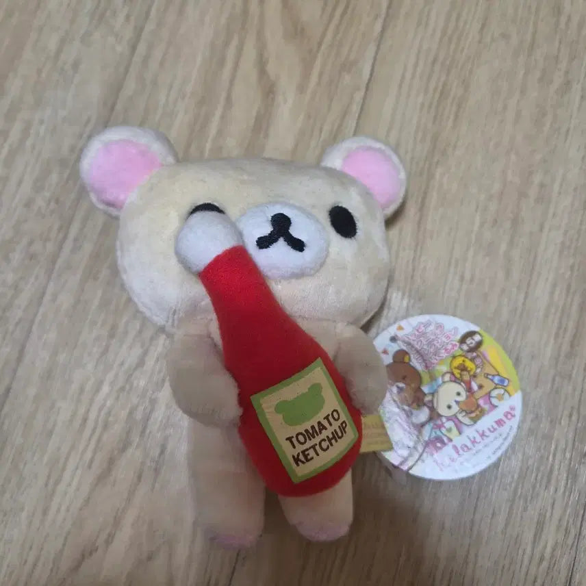 [BUNJANG] San-X Korilakkuma Tomato Ketchup Plush / 고전 산엑스 코리락쿠마 토마토 케챱 인형