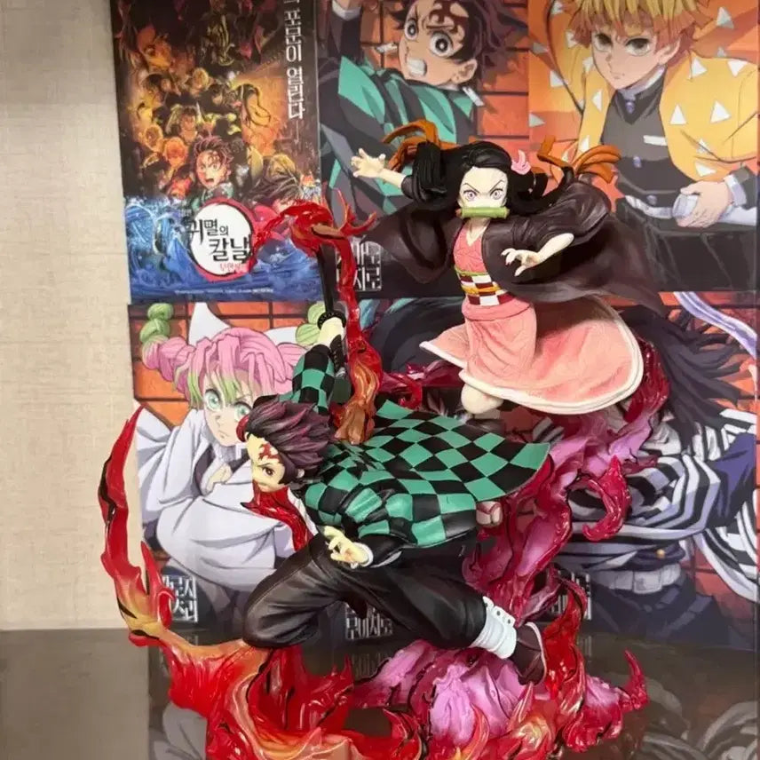 [BUNJANG] Demon Slayer Tanjiro Nezuko PVC Figure Set / 귀멸의칼날 아츠제로 탄지로 네즈코 피규어