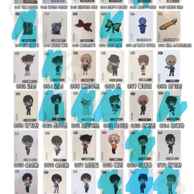 [BUNJANG] Detective Conan CU Collaboration Sticker Set / CU 코난 콜라보 띠부씰 판매