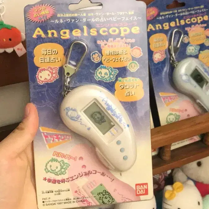 [SOLD OUT] 초레어! 1997년 일본 고전 다마고치 엔젤스코프 게임기 키티 똥사이즈