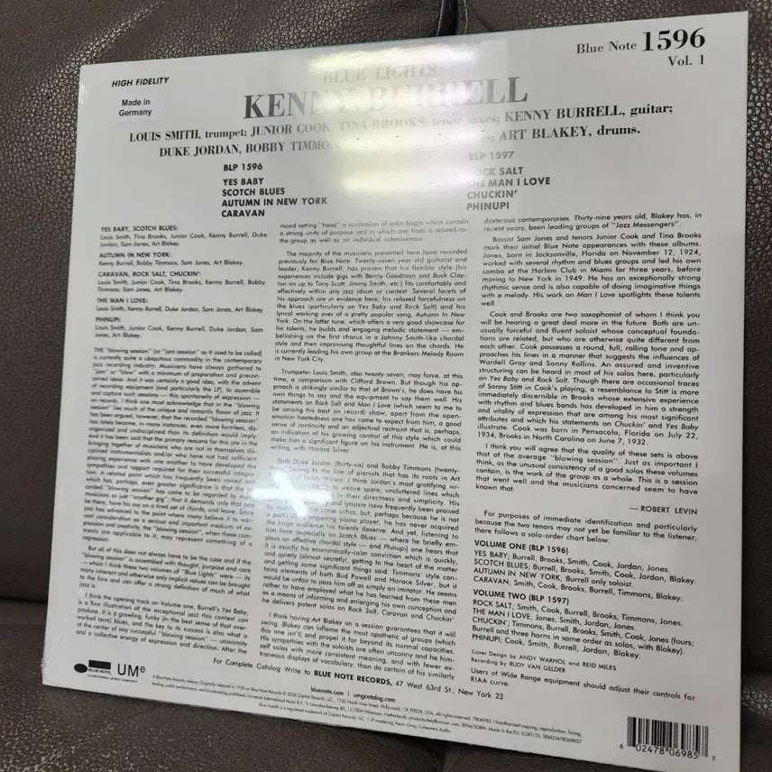 [BUNJANG] Blue Note 1596 Volume 1 LP Kenny Burrell Andy Warhol / 블루노트 케니 버렐 1596 볼륨 1 LP 앤디 워홀