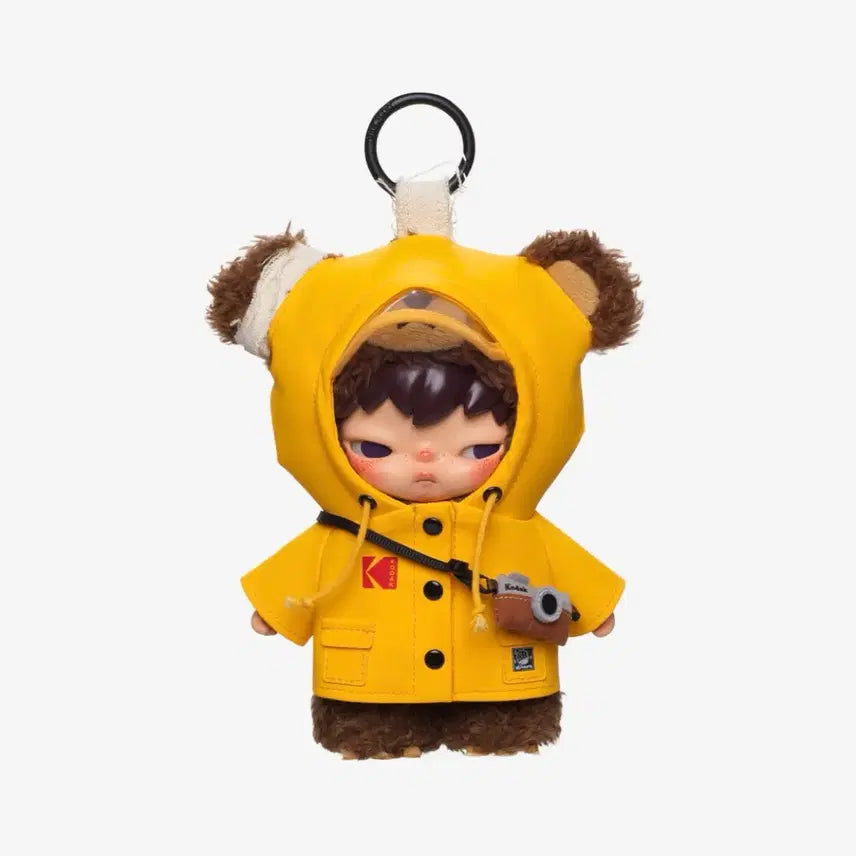 [BUNJANG] Pop Mart Hironox Kodak Raincoat Bear Keychain / 팝마트 히로노 x 코닥 레인코트 곰인형 키링