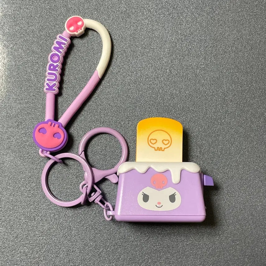 [BUNJANG] Sanrio Kuromi Toaster Keychain / 산리오 쿠로미 토스트기 키링