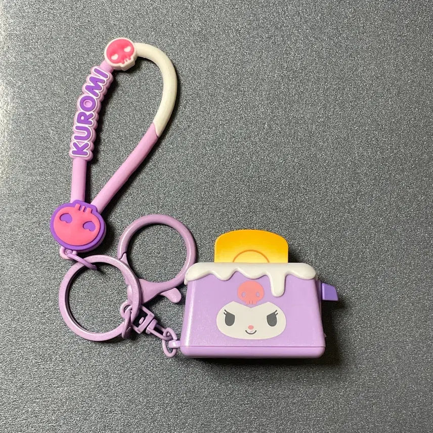 [BUNJANG] Sanrio Kuromi Toaster Keychain / 산리오 쿠로미 토스트기 키링