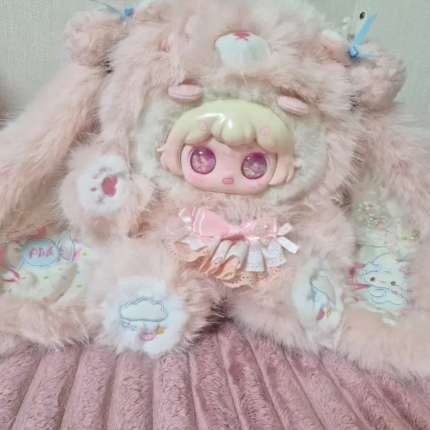 [BUNJANG] Takeout To Meet 800% Pink Rabbit Plush / 테이크아웃 투밋 800% 핑크토끼