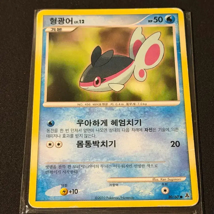 [BUNJANG] Vintage 2010 Pokemon Fluorescent Fish Card / 2010 고전 포켓몬 카드 형광어