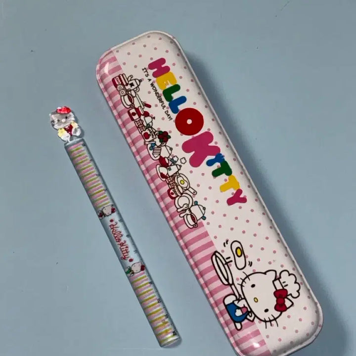 [BUNJANG] Sanrio Hello Kitty Tin Case Pencil Box / 고전문구 키티 산리오 철제 필통 틴케이스