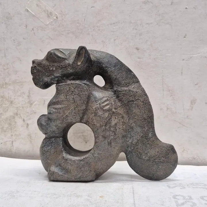 [BUNJANG] Hongshan Culture Black Jade with Magnetism (Totem/Ritual Culture) / 자석이 붙는 홍산문화 흑피옥 (토템/제사문화) (by-255)