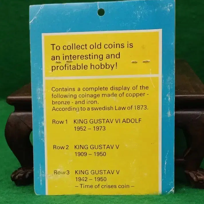 [BUNJANG] 1971 Old Swedish Coins 9-Coin Mint Set / *1971년 올드 스웨덴 코인 기념 9종 세트