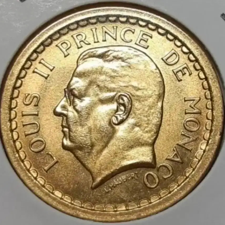 [BUNJANG] Monaco 1943 Louis II 2 Francs Uncirculated Coin / 모나코 미사용 루이2세 1943년 2프랑.외국주화 주화 화폐 동전