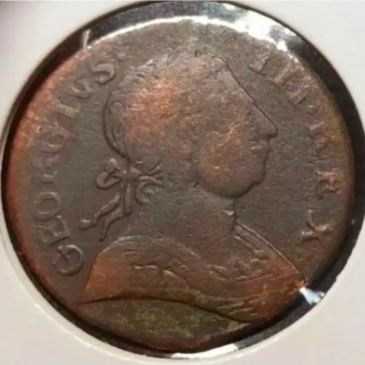 [BUNJANG] Great Britain George III 1775 Halfpenny Coin / 영국 조지3세 1775년 1/2페니.외국주화 주화 화폐 동전
