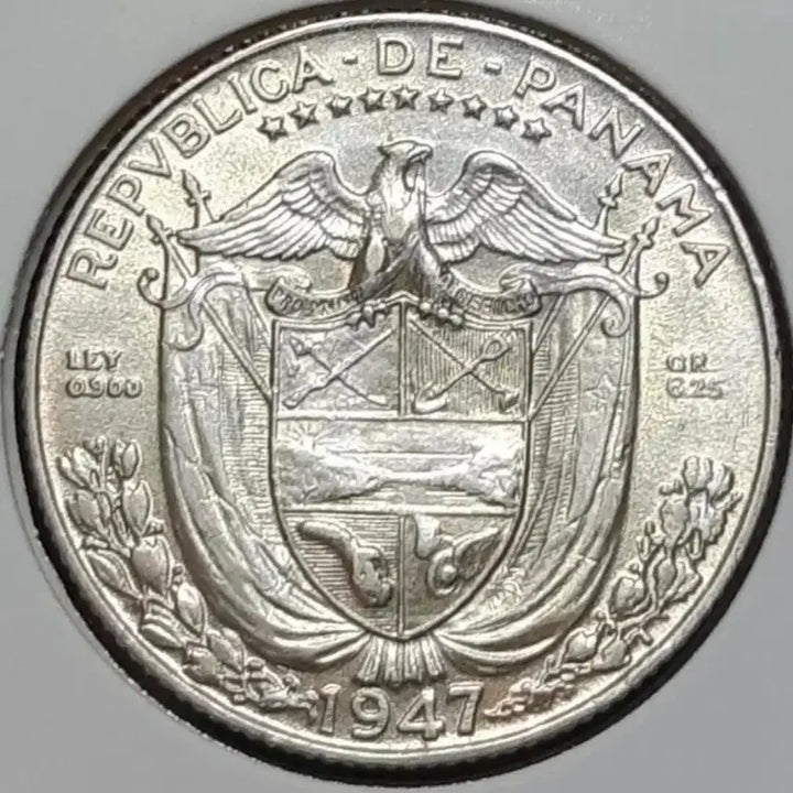 [BUNJANG] 1947 Panama 1/4 Balboa Silver Coin / [은화] 파나마 1947년 1/4발보아.외국주화 주화 화폐 동전