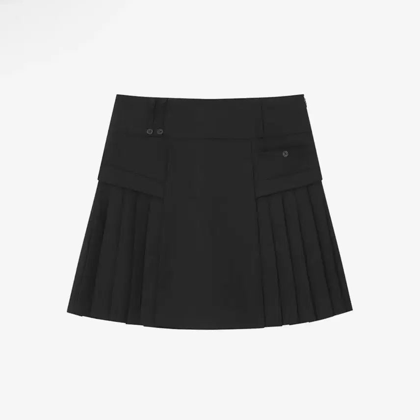 [BUNJANG] Miseki Seoul Side Pleats Line Midi Skirt Black / 미세키서울 Side pleats line midi skirt BLACK