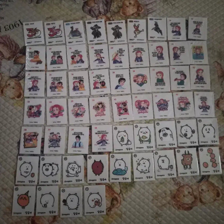 [BUNJANG] Pokemon 30th Anniversary Stickers Bundle Set with Mewtwo / 포켓몬30주년띠부씰,빨간머리앤,담곰이, 1세대 뮤츠2장포함일괄판매합니다