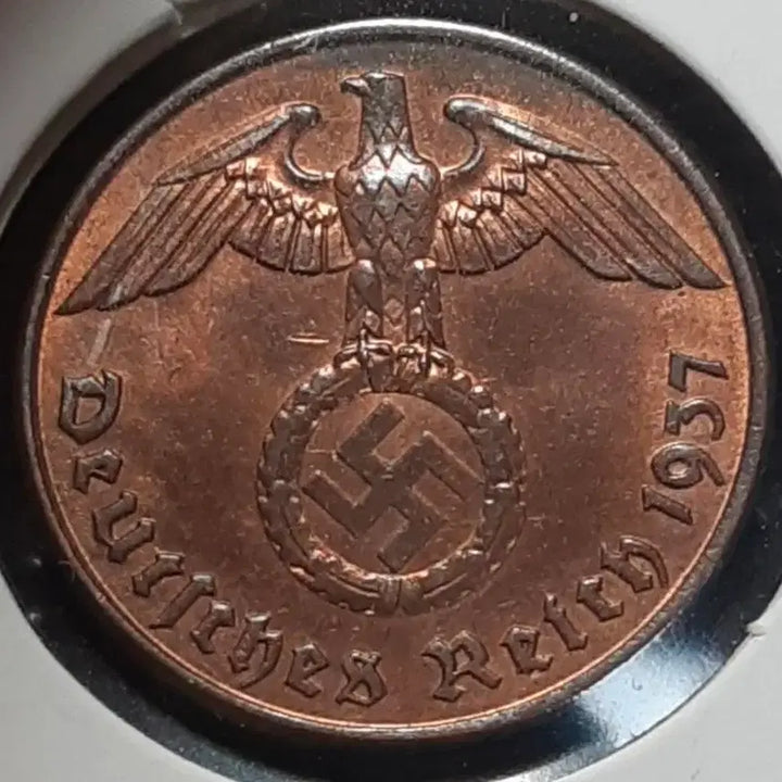 [BUNJANG] 1937 German Nazi 2 Pfennig Coin - Unused Condition / 독일 나치 미사용- 1937년 2페닝.외국주화 주화 화폐 동전