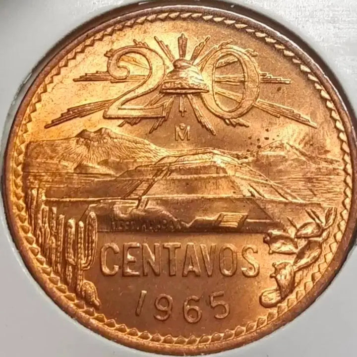 [BUNJANG] Mexico 1965 20 Centavos Large Unused Coin / 멕시코 미사용 1965년 20센타보스 대형주화.주화 동전 화폐 외국주화