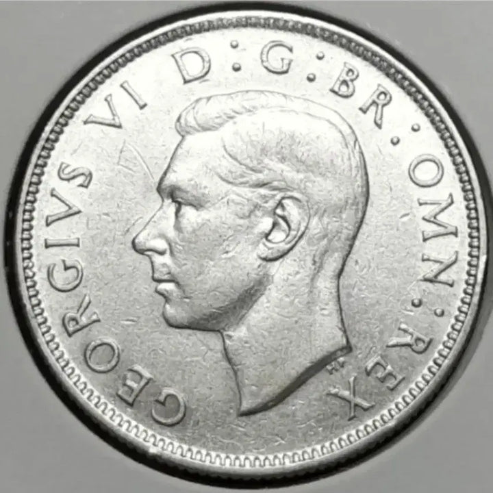 [BUNJANG] 1944 British Two Shillings Silver Coin / [은화] 영국 준미사용 1944년 2실링.외국주화 주화 화폐 동전