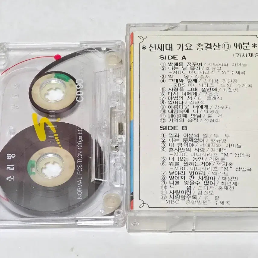 [BUNJANG] 90s Retro Cassette Tape - New Generation Korean Pop Vol. 13 / 90년대 레트로 감성 길보드 카세트테이프 (신세대 가요 총결산 13탄)