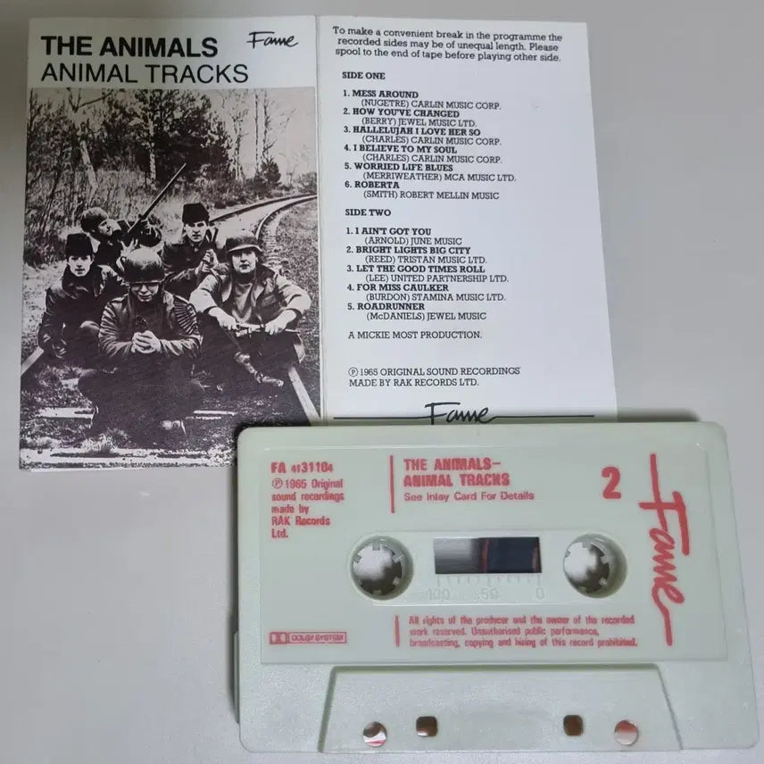 [BUNJANG] Animal Tracks Cassette Tape (Unsealed) / 애니멀스 Animal Tracks (개봉 카세트테이프)