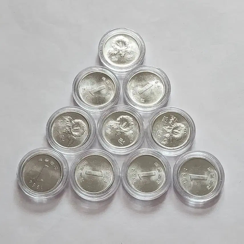 [BUNJANG] 1984 10 Won Coin Bundle Set / (특년도)1984년 1원 주화               10개 일괄