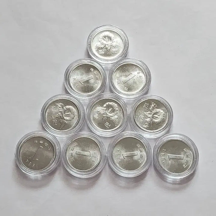 [BUNJANG] 1984 10 Won Coin Bundle Set / (특년도)1984년 1원 주화               10개 일괄