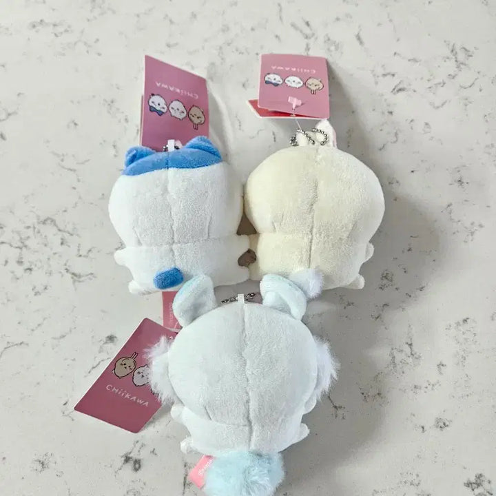 [BUNJANG] Urusei Yatsura Hachiware Usagi Momonga Mini Plush Keychain 3-Set / 먼작귀 하치와레 우사기 모몽가 미니 인형 키링 3종 세트