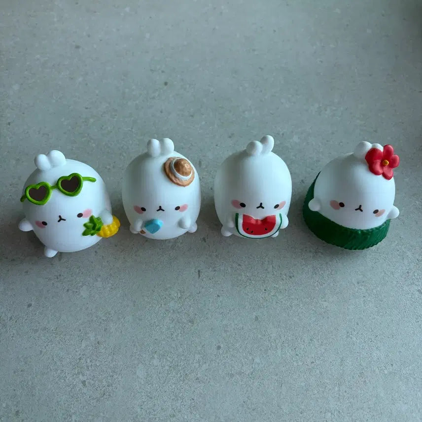 [BUNJANG] Lotteeria Molang Limited Edition 4-Piece Mood Lamp Set / 롯데리아 몰랑이 무드등 4종 세트