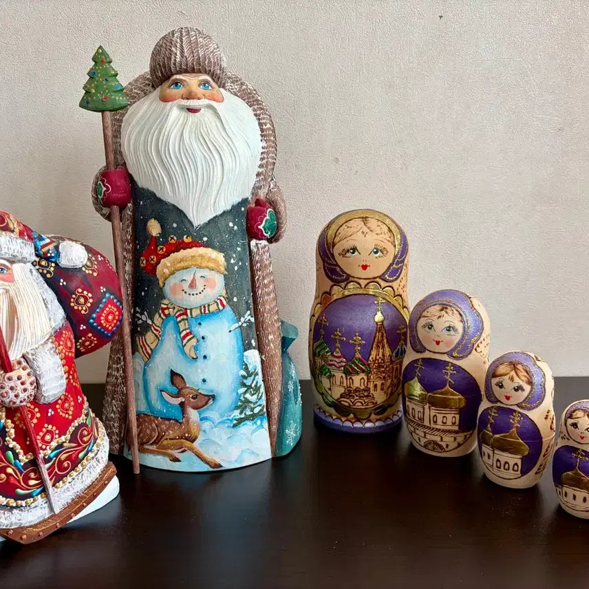 [BUNJANG] Handmade Russian Wooden Dolls &amp; Matryoshka Set / 러시아 수제 목각 인형 &amp; 마트료시카