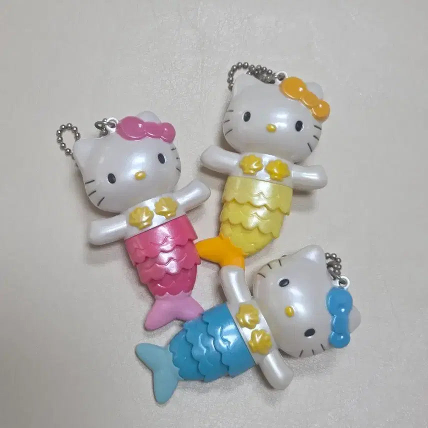 [BUNJANG] Classic Kitty Mermaid Kitty Dangling Charm Keychain / 고전키티 인어머메이드키티 달랑이 피규어키링