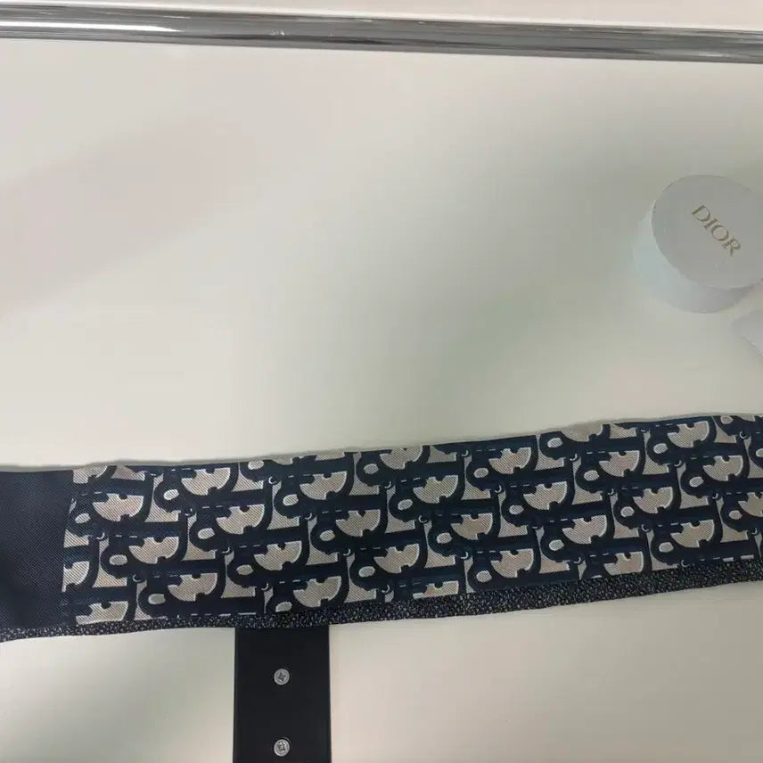 [BUNJANG] Dior Oblique Mitzah Scarf Navy Blue Silk Twill / 디올 오블리크 미차 스카프 네이비 블루 실크 트윌