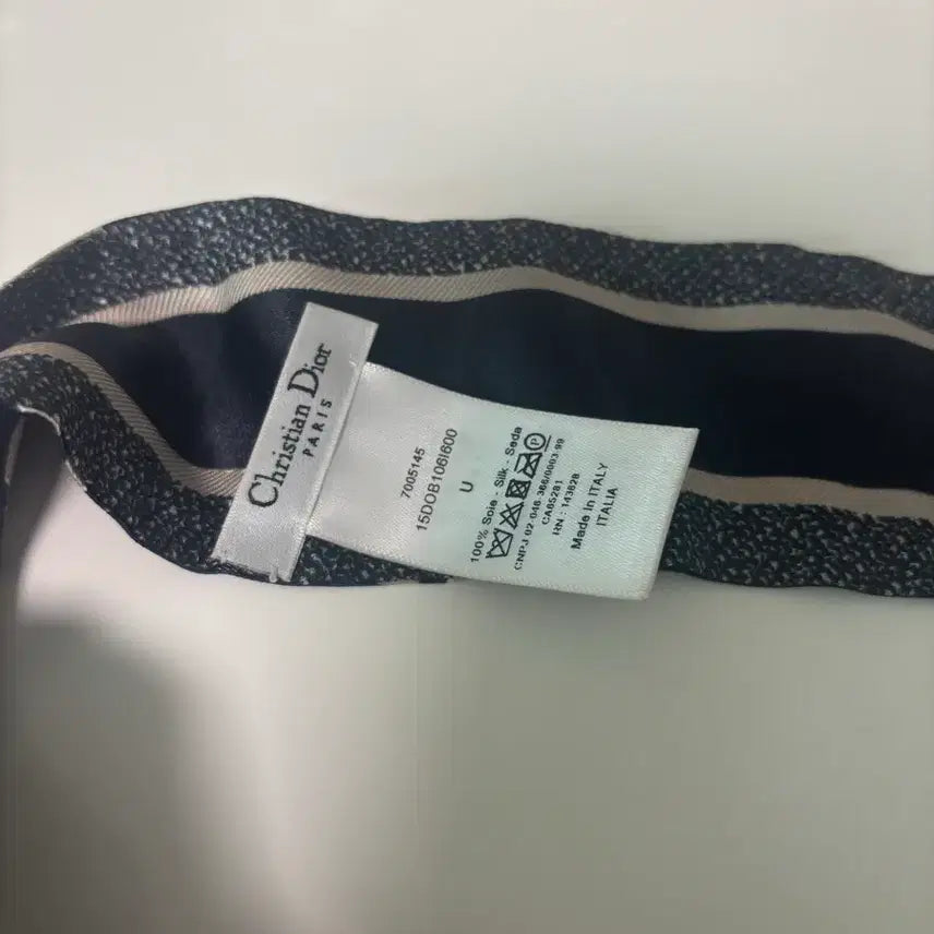[BUNJANG] Dior Oblique Mitzah Scarf Navy Blue Silk Twill / 디올 오블리크 미차 스카프 네이비 블루 실크 트윌