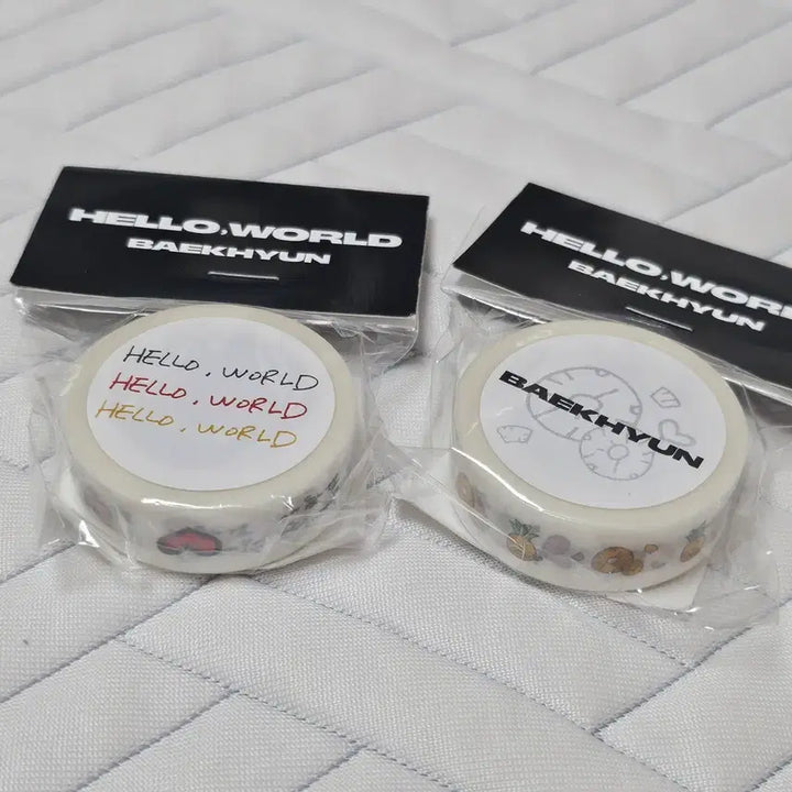 [BUNJANG] Baekhyun Handwritten &amp; Hand-drawn Masking Tape Set (2 Types) / (미개봉) 백현 손글씨&amp;손그림 마스킹테이프 2종