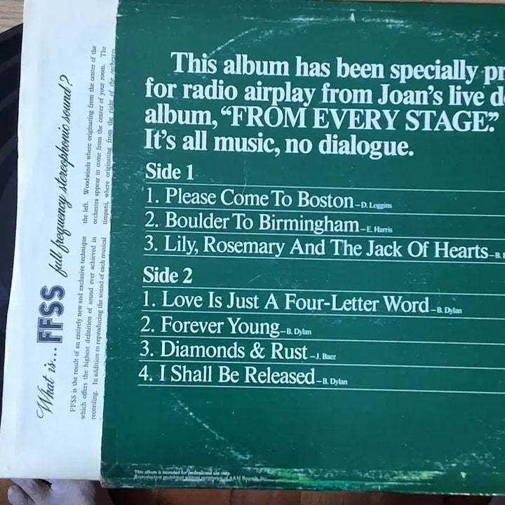 [SOLD OUT] Special Joan Baez Radio Airplay_LP USA