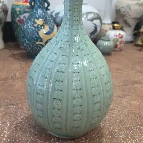 [SOLD OUT] 석봉 조무호 고려상감청자 양각 국화문
