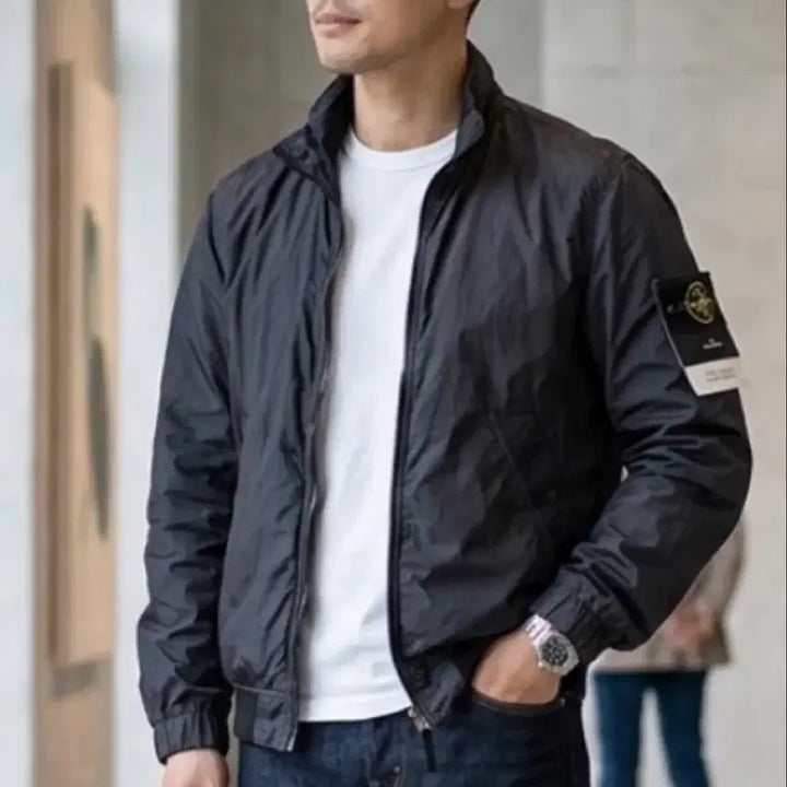 [BUNJANG] Stone Island Crinkle Labs Jacket Navy M / 스톤아일랜드바람막이 네이비 M