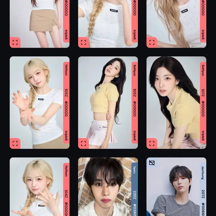 [BUNJANG] tripleS CC FCO Object Hayeon Soyeon Shinwi Jiwoo Mayu Photocard Set / 트리플에스 cc fco 양도 크림2 오브젝트 하연 소현 신위 지우 마유