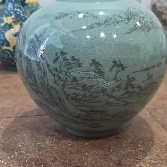 [SOLD OUT] 예림도예  경보 김태수 고려상감청자 산수화 도자기