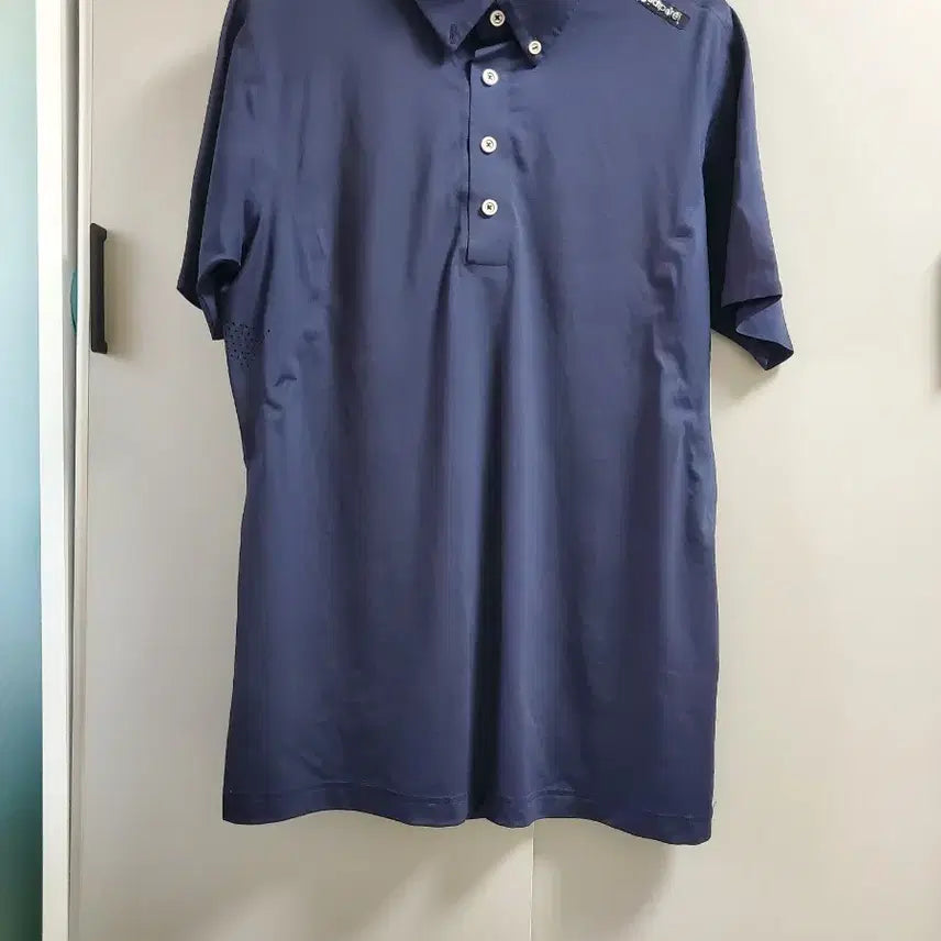 [BUNJANG] Adidas Adipure Navy Short Sleeve Polo T-Shirt (M) / 아디퓨어  네이비 반팔 카라티