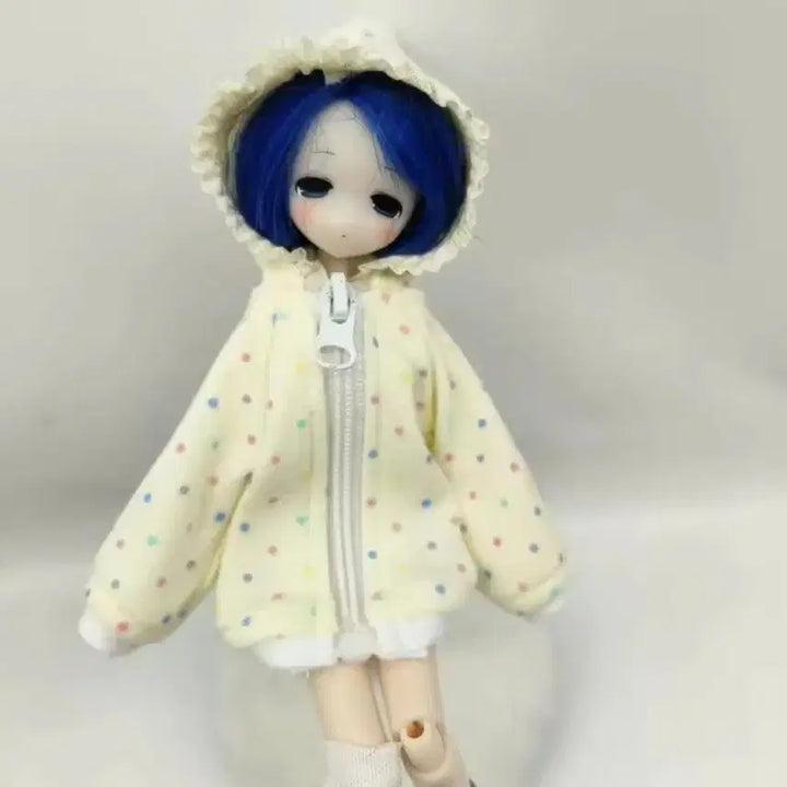 [BUNJANG] 6-Inch Doll Clothing - Hooded Zip-Up Sweatshirt for Azone, Blind Doll, Blythe, Licca / 육일돌 의상/ 후드집업 인형옷 /아존돌 블라인드돌 전기거리 브라이스 리카