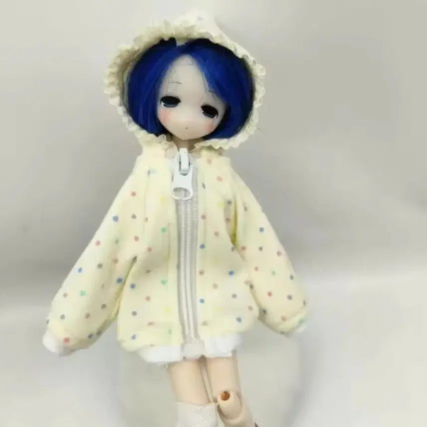 [BUNJANG] 6-Inch Doll Clothing - Hooded Zip-Up Sweatshirt for Azone, Blind Doll, Blythe, Licca / 육일돌 의상/ 후드집업 인형옷 /아존돌 블라인드돌 전기거리 브라이스 리카